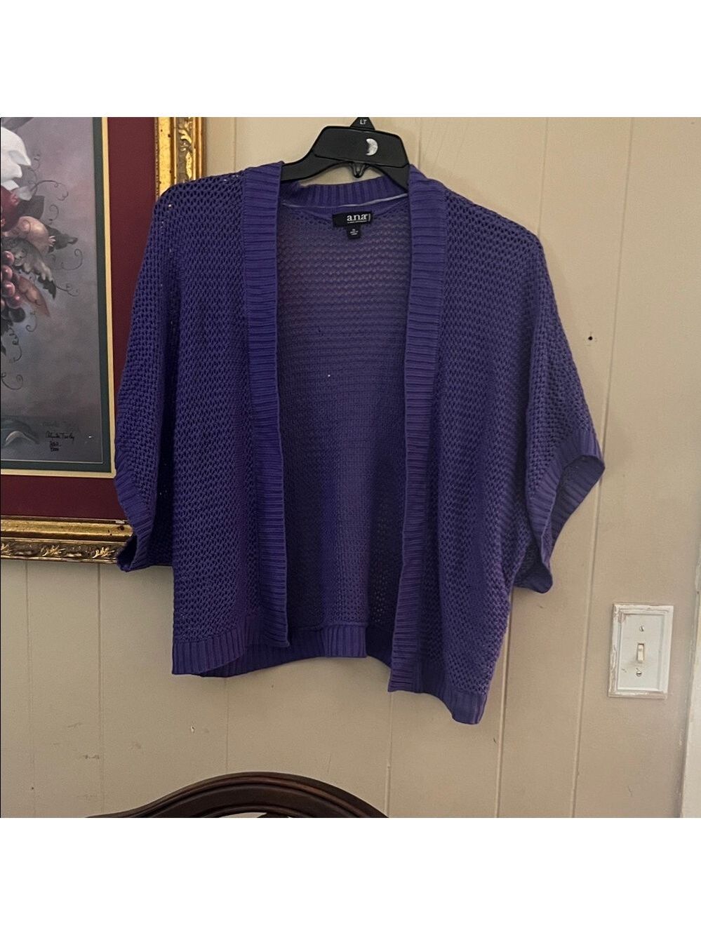 a.n.a Purple Open-Front Cardigan